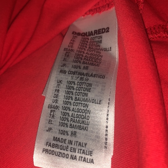Dsquared2 unisex red t shirt size 8 youth - Picture 3 of 5